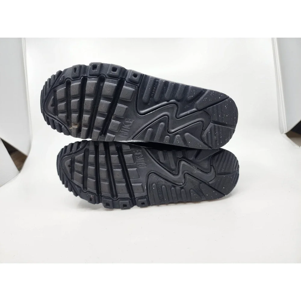 Nike Air Max 90 LTR Triple Black Leather Kids Sneakers CD6864-001